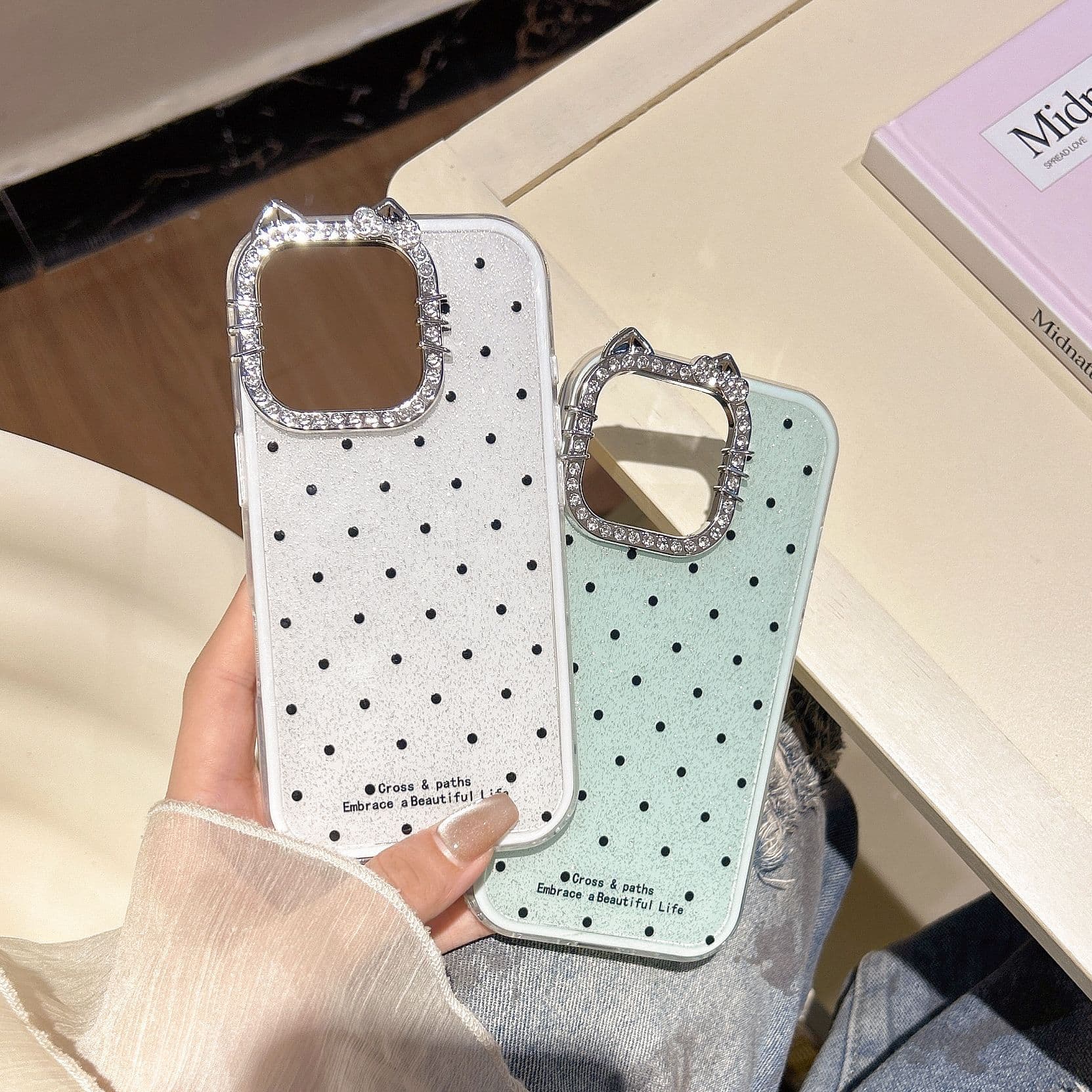 Internet celebrity high-looking polka dot suitable for iPhone17 mobile phone case 14 Apple 15 promax advanced 13 anti-fall 15 women 3