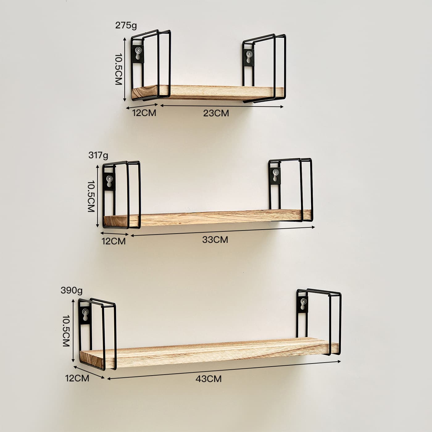 Nordic iron art rack creative wall storage rack wall hanging simple wall decoration bookshelf multi-layer organizing shelf 7