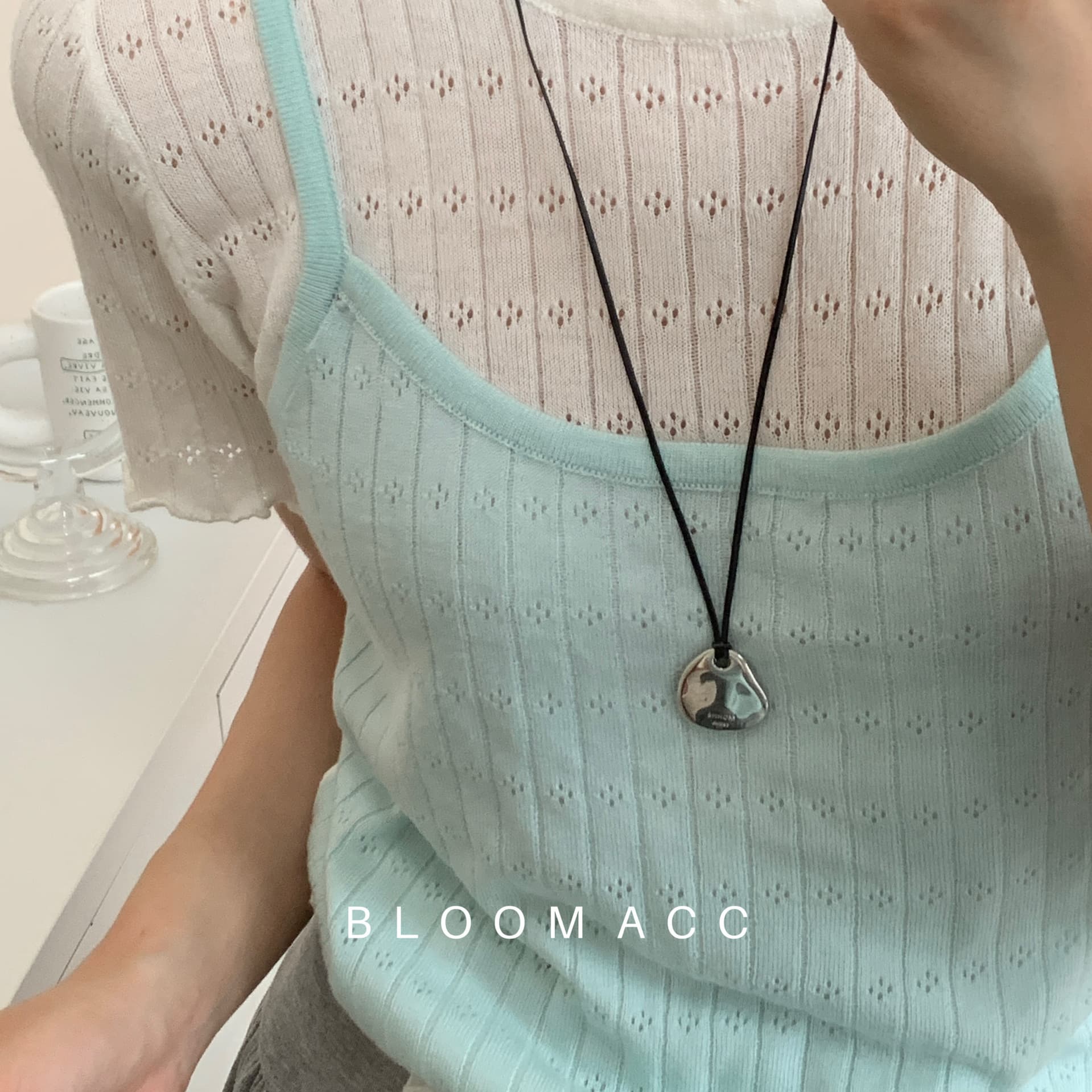 Korean new ins style letter mohhe irregular pendant black rope necklace fashionable and versatile casual sweater chain