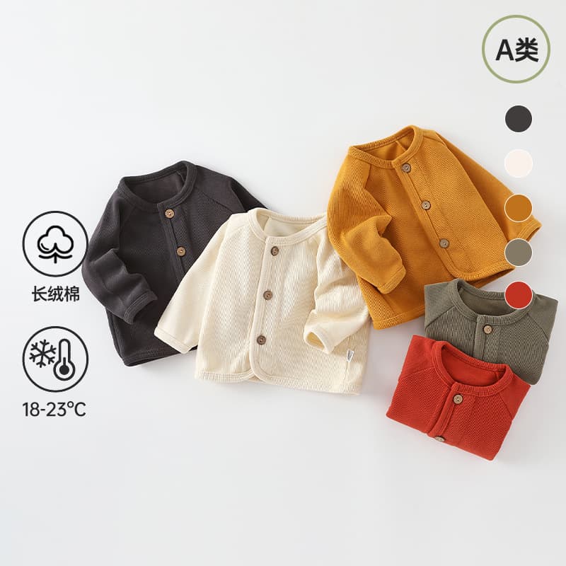 Infants and children's clothing for all seasons, baby A-type coats, baby sweaters, spring and autumn clothing, children's cardigans, sweaters, Korean tops 3