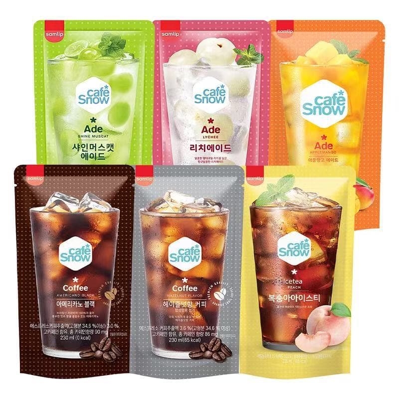 South Korea imported samlip Sanli black American coffee drink 230ml ready-to-drink bagged drink black tea hazelnut 2
