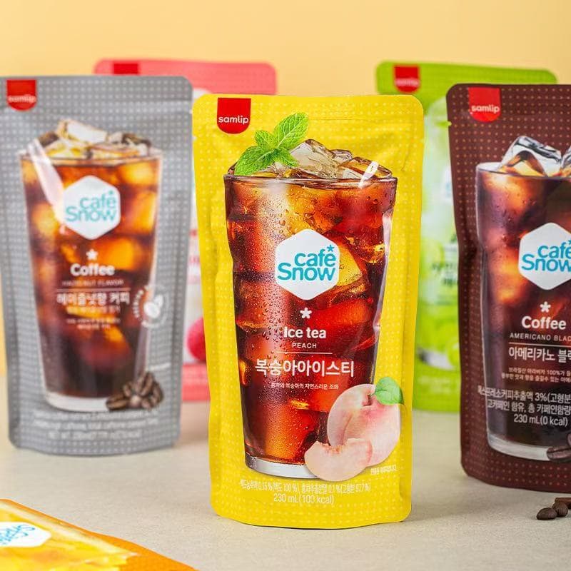 South Korea imported samlip Sanli black American coffee drink 230ml ready-to-drink bagged drink black tea hazelnut 3