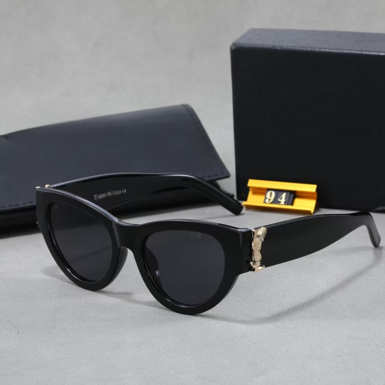 Park Caiying m94 same style sunglasses for women, high-end cat-eye polarized anti-UV myopia sunglasses for round faces