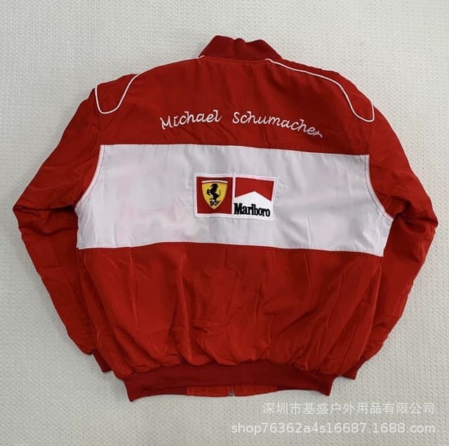 F1 racing suit embroidered jacket Amazon cross-border best-selling retro motorcycle riding suit and cotton jacket supports customization 3