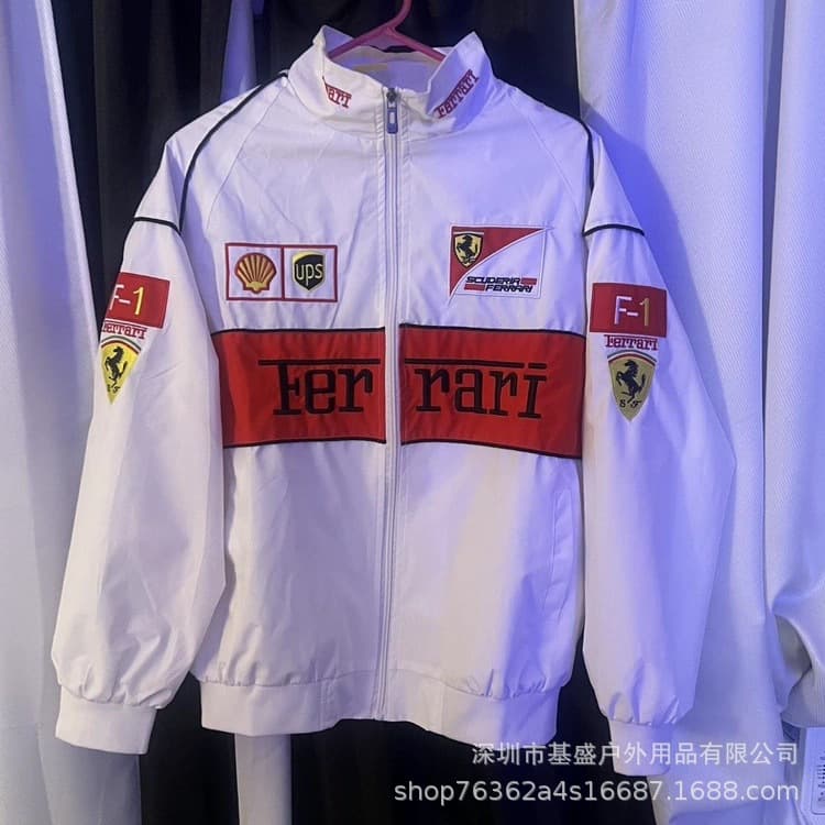 F1 racing suit embroidered jacket Amazon cross-border best-selling retro motorcycle riding suit and cotton jacket supports customization 7