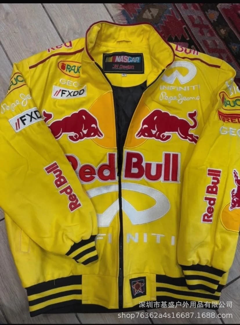 F1 racing suit embroidered jacket Amazon cross-border best-selling retro motorcycle riding suit and cotton jacket supports customization 8