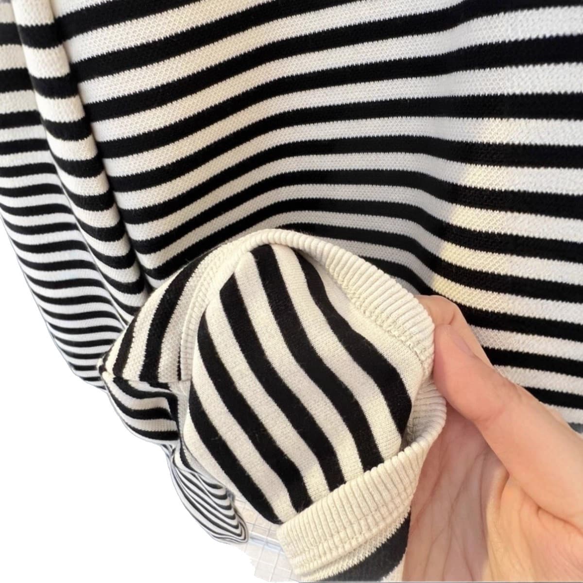 Korean style blue and white striped sweatshirt for women, super hot trend in autumn, chic, relaxed, lazy style, loose long-sleeved top 6
