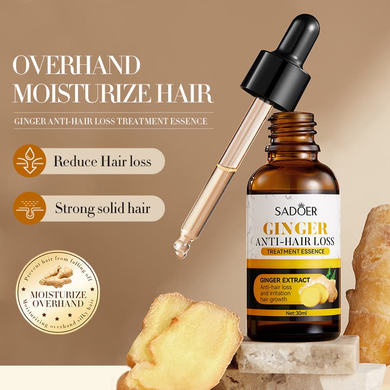 Full English hair care essential oil SADOER ginger shampoo anti-hair loss hair care essential oil cross-border foreign trade wholesale 3
