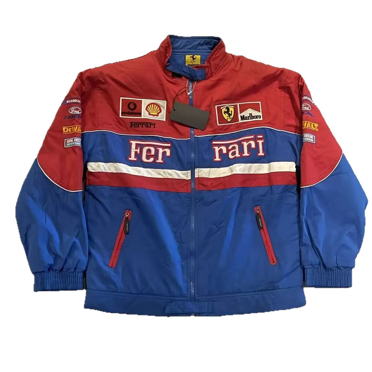 F1 racing suit embroidered jacket Amazon cross-border best-selling retro motorcycle riding suit plus cotton jacket supports customization 6