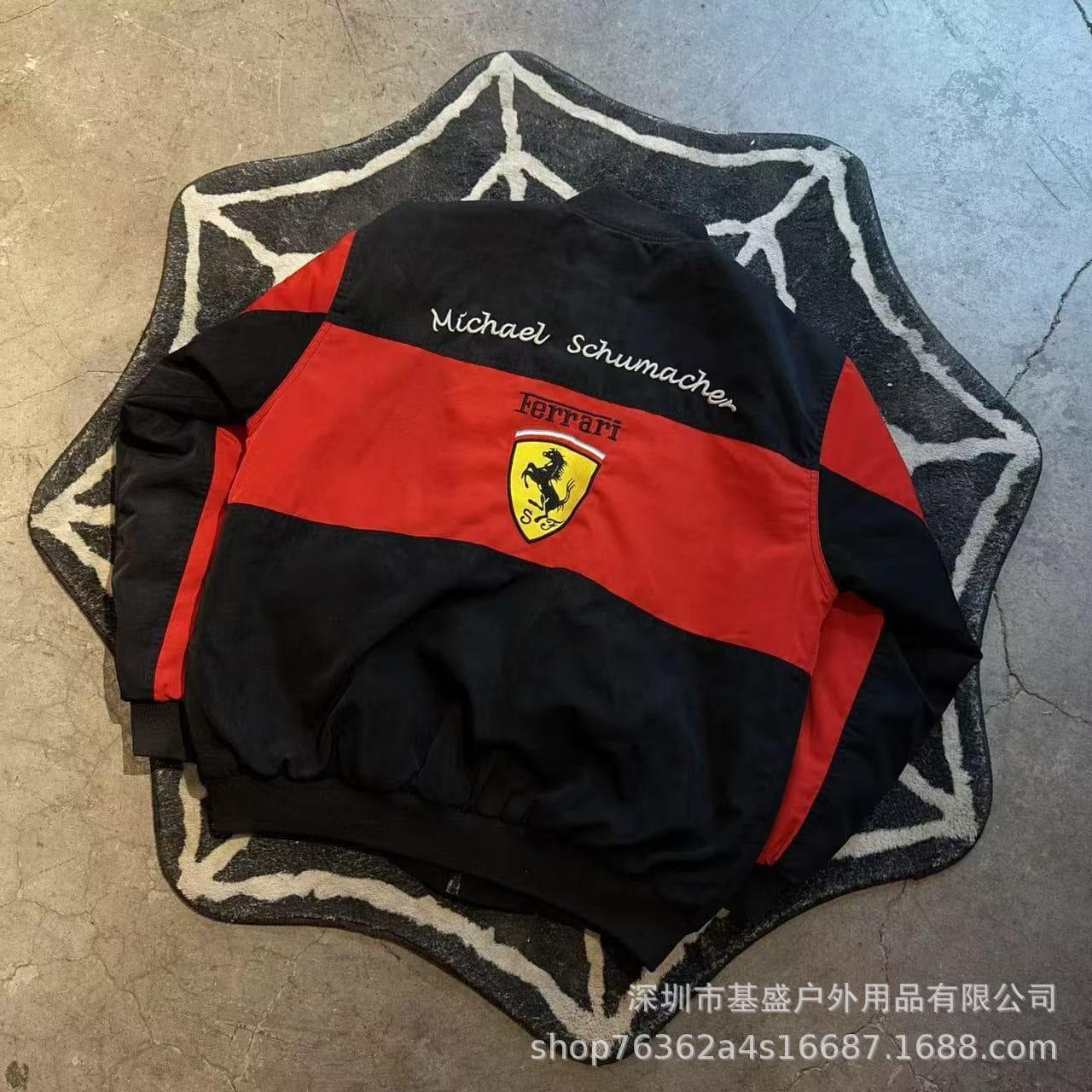 F1 racing suit embroidered jacket Amazon cross-border best-selling retro motorcycle riding suit plus cotton jacket supports customization 3