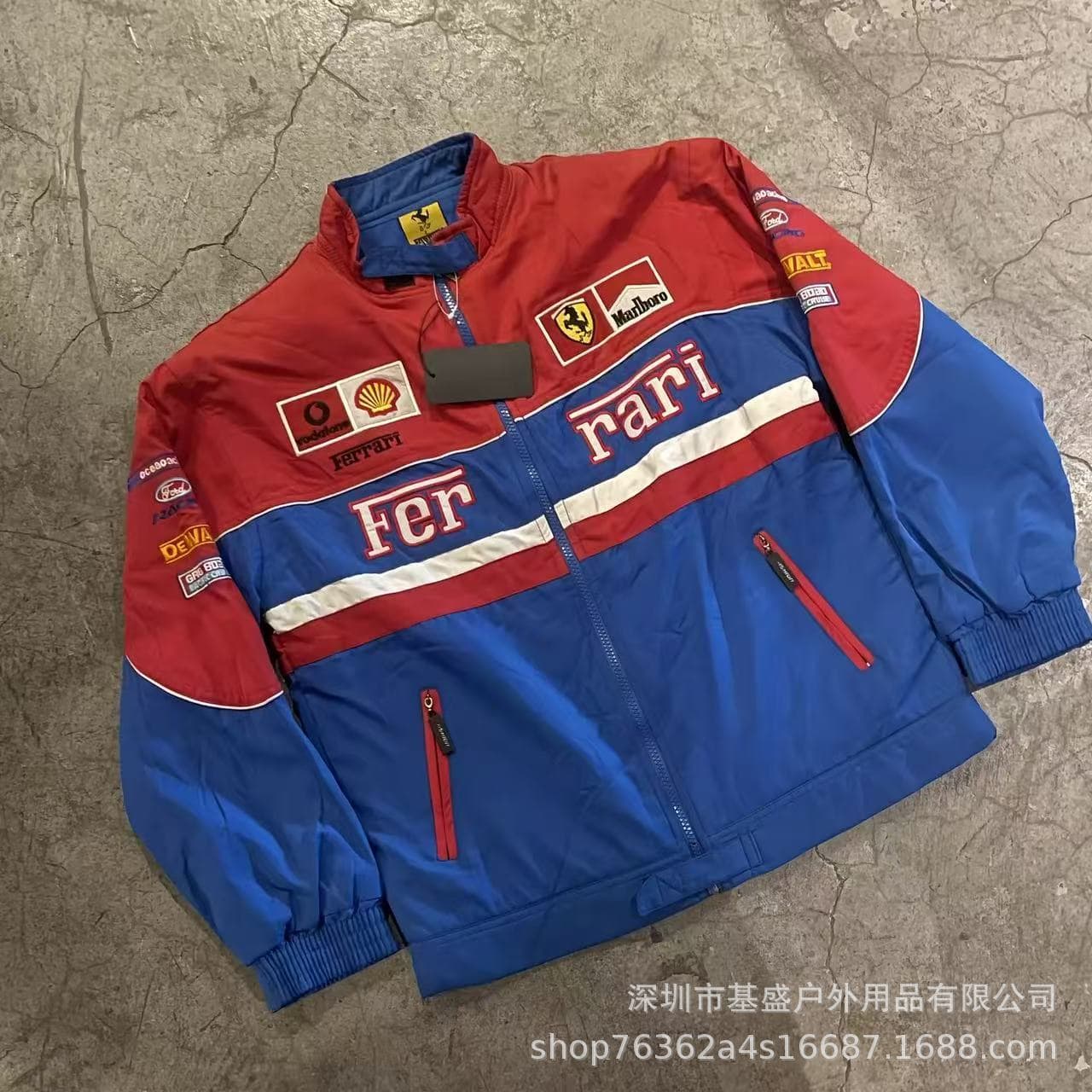 F1 racing suit embroidered jacket Amazon cross-border best-selling retro motorcycle riding suit plus cotton jacket supports customization 10