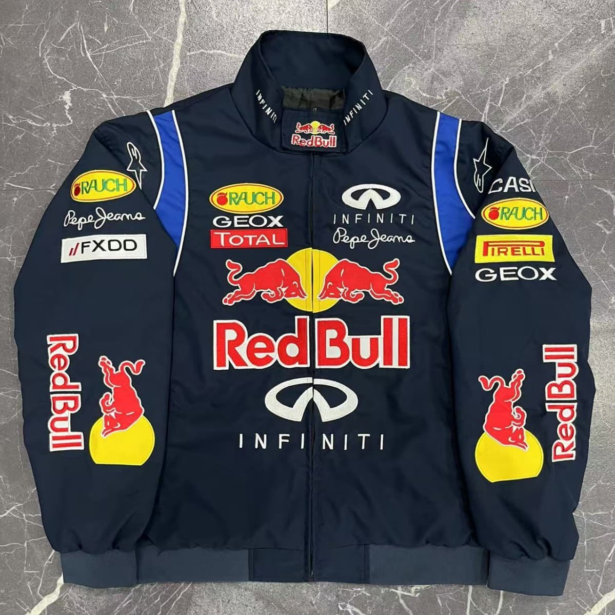 F1 racing suit embroidered F1 jacket retro motorcycle motorcycle riding suit baseball suit plus cotton jacket supports customization 4