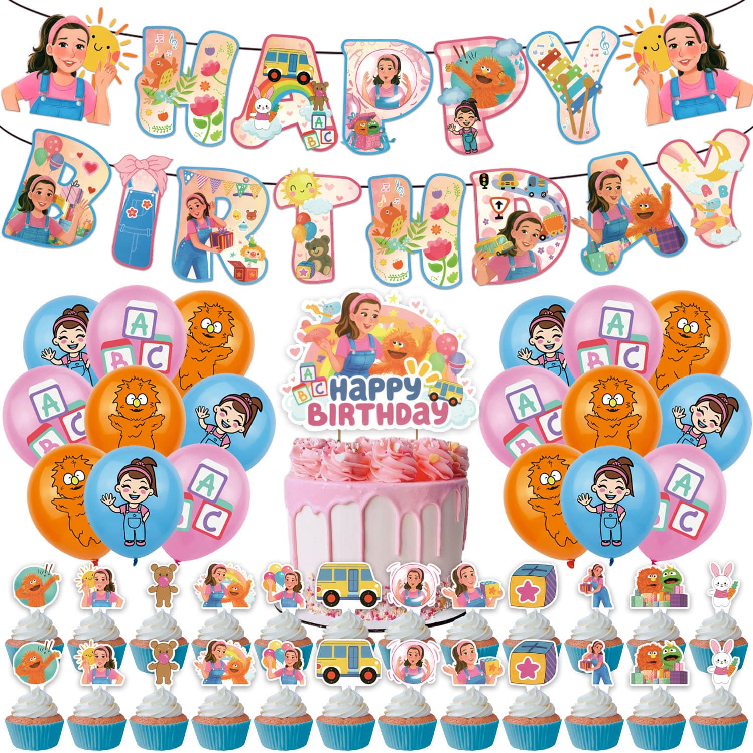 Spot Rachel Teacher's Festival Birthday Scene Layout Party Decoration Supplies Banner Balloon Flag Flag Set 7