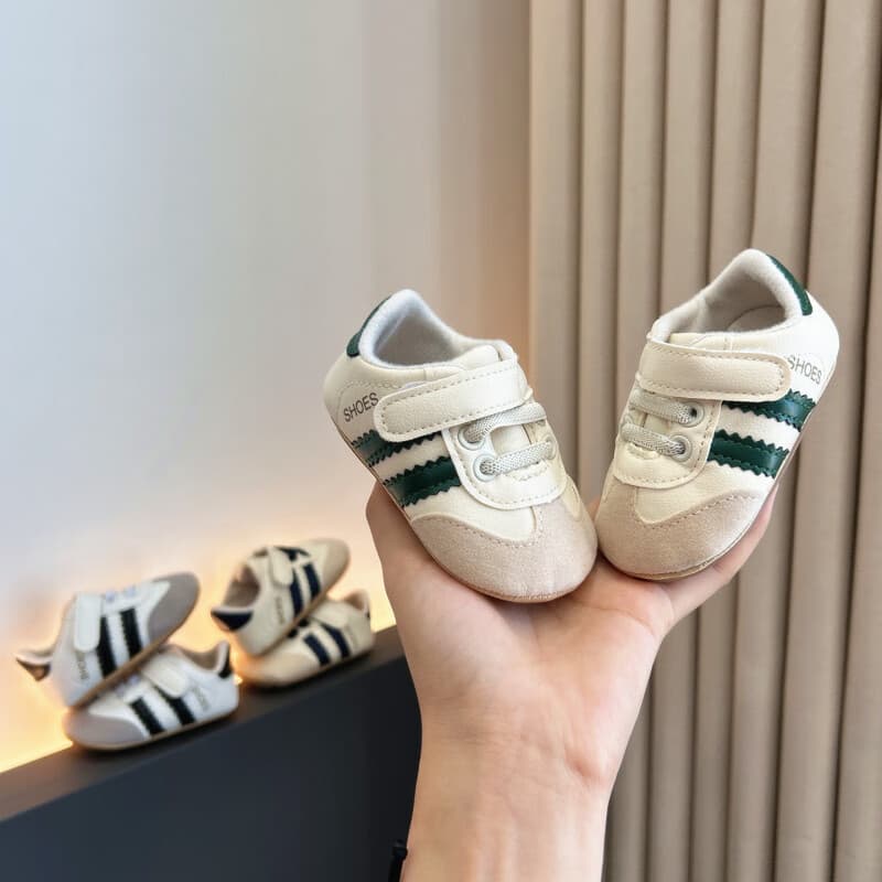 Baby shoes soft sole spring and autumn 0-1 year old male and female baby color matching sports shoes 6-12 months non-slip toddler shoes 4