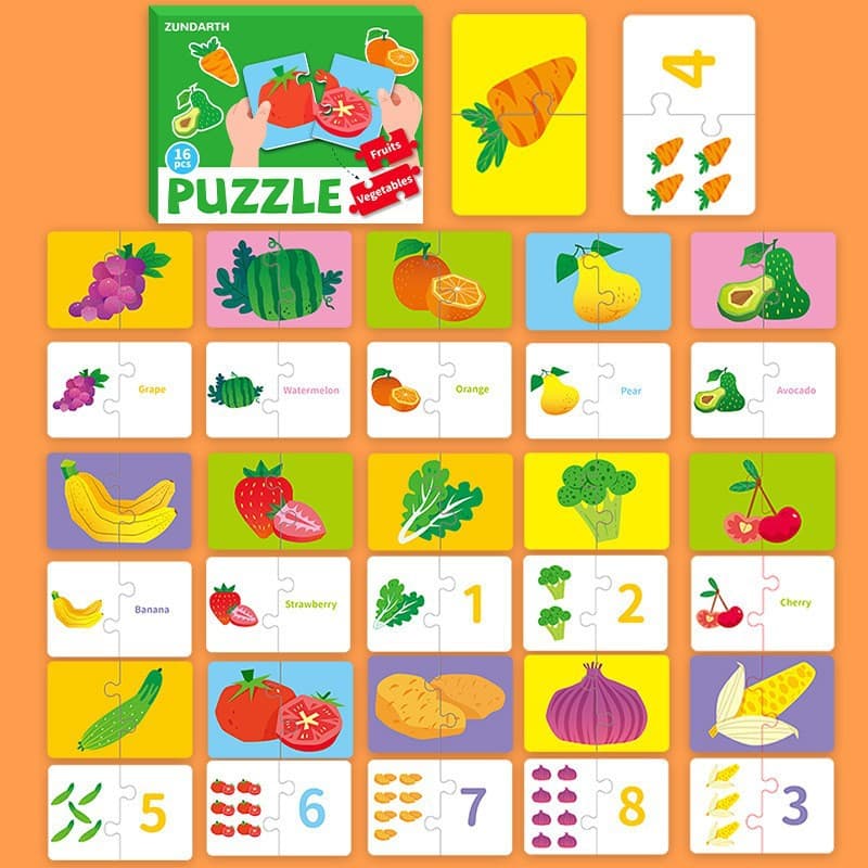 Montessori early education baby cognitive puzzle animal transportation hand scratching board puzzle building blocks educational children's matching toys 10