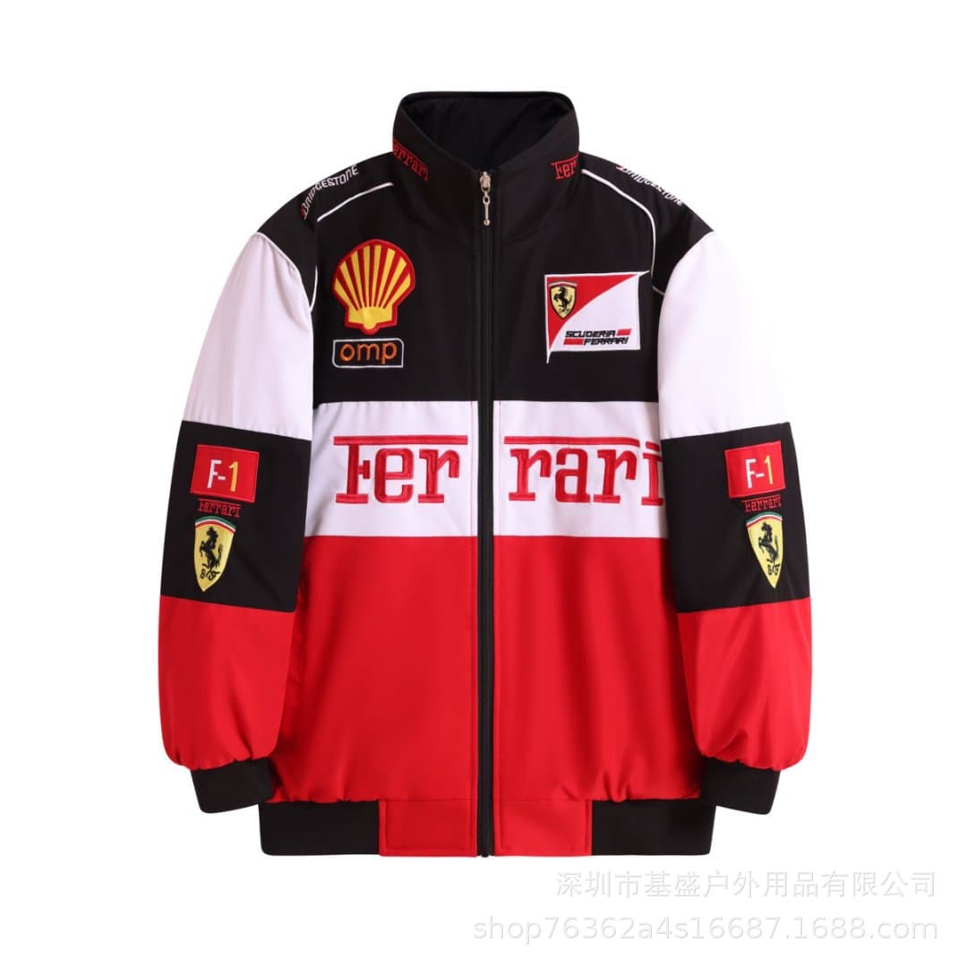 F1 racing suit embroidered jacket cross-border best-selling retro motorcycle riding suit baseball suit plus cotton jacket supports customization 4