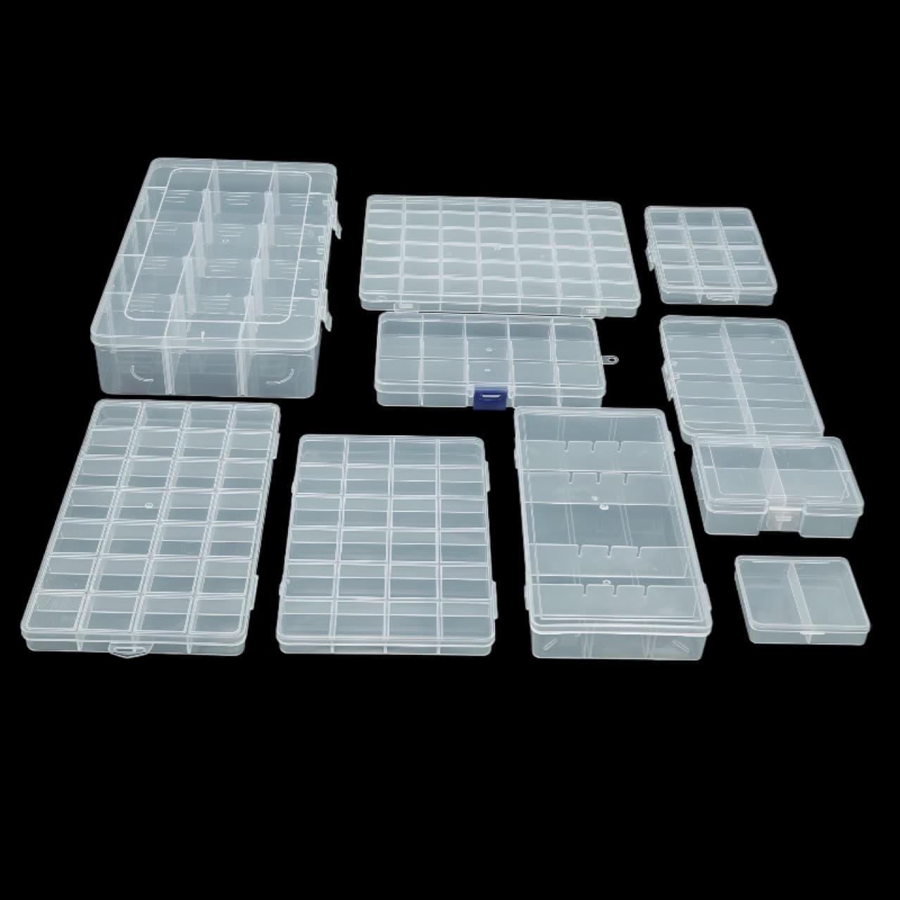 Compartmented PP plastic box 10 grids, 15 grids, 24 grids desktop storage box, jewelry hardware parts, fishing gear, bean packaging box 2