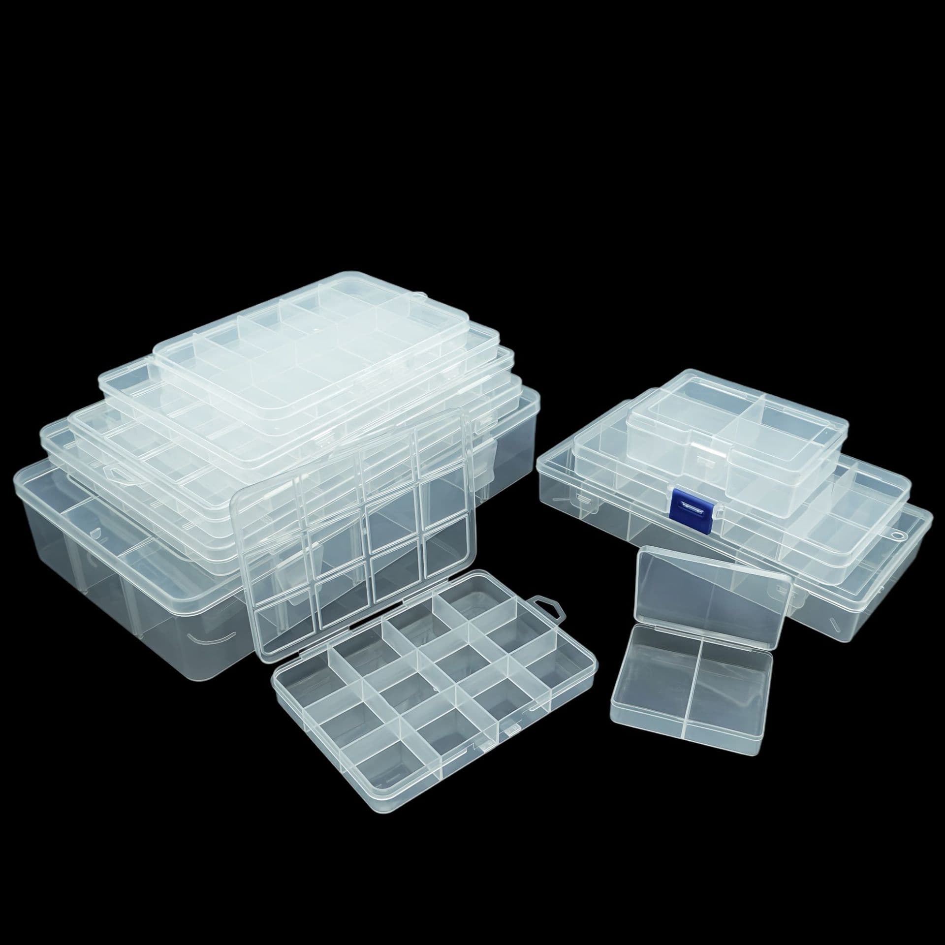 Compartmented PP plastic box 10 grids, 15 grids, 24 grids desktop storage box, jewelry hardware parts, fishing gear, bean packaging box 3
