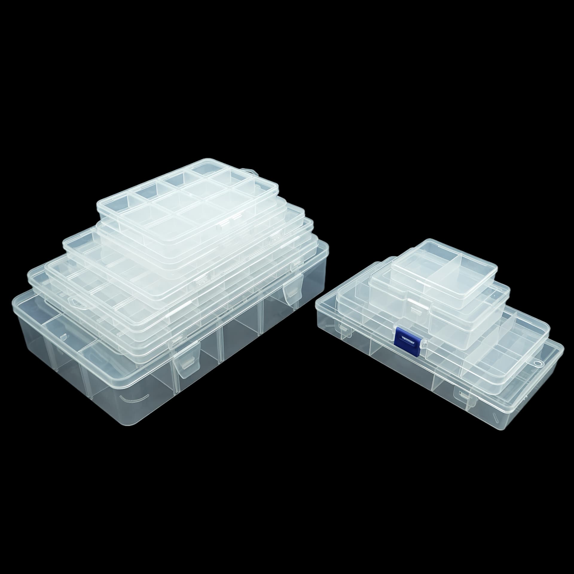 Compartmented PP plastic box 10 grids, 15 grids, 24 grids desktop storage box, jewelry hardware parts, fishing gear, bean packaging box 4