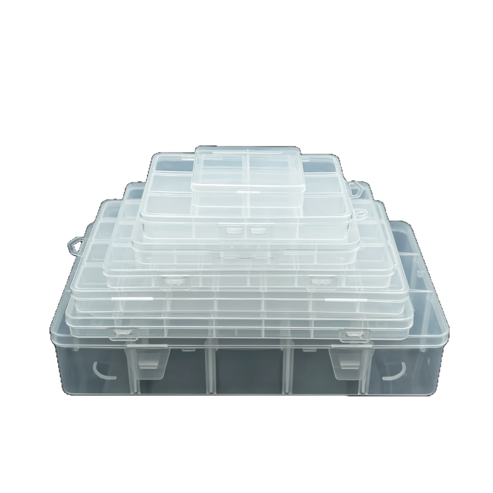 Compartmented PP plastic box 10 grids, 15 grids, 24 grids desktop storage box, jewelry hardware parts, fishing gear, bean packaging box 6