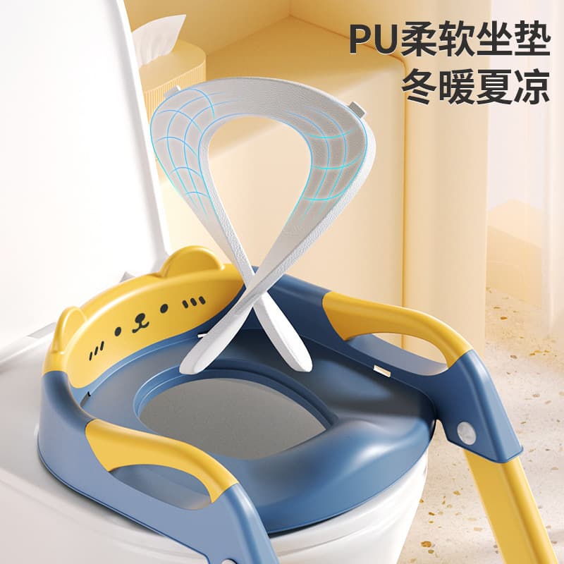 Children's toilet foldable baby toilet stair-type three-in-one toilet training children's toilet 5