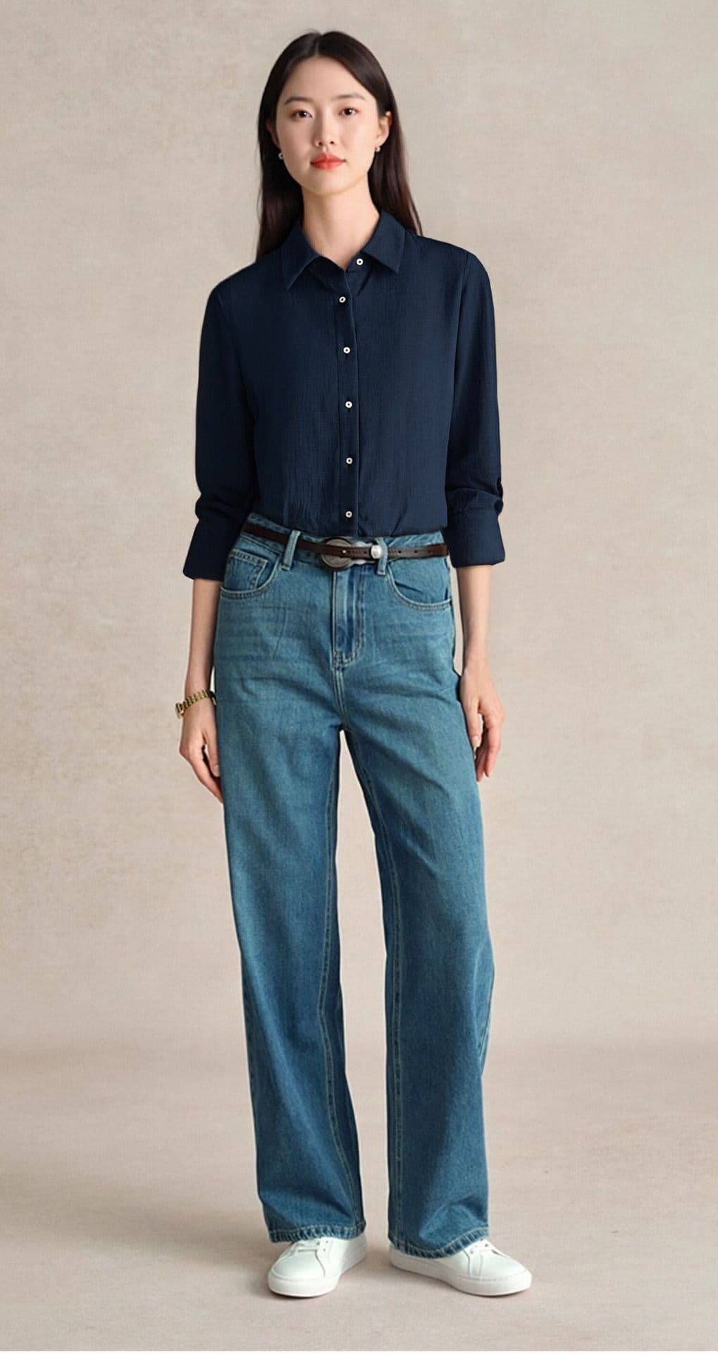Linen tops, shirts, women's high-end autumn women's shirts, jackets, fashionable and versatile white shirts, commuting women's clothing 8