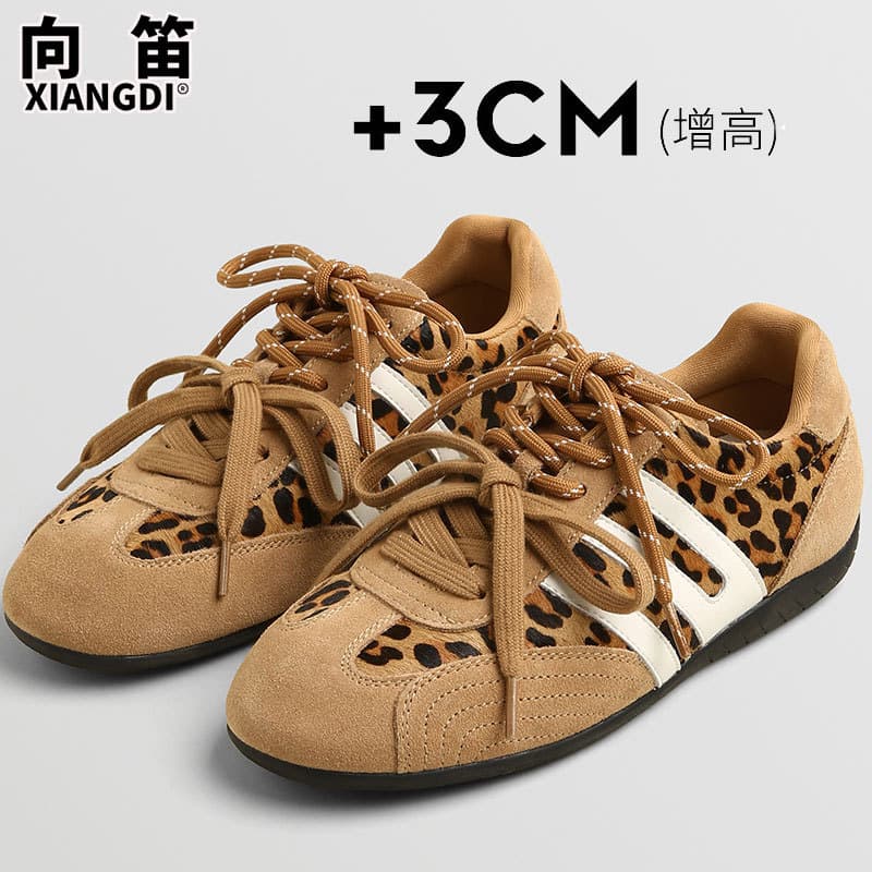 Cowhide version of retro moral training shoes for women, Forrest Gump shoes, women's shoes, 2025 autumn new casual sports shoes, racing shoes 3