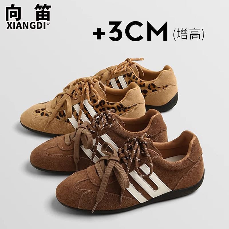 Cowhide version of retro moral training shoes for women, Forrest Gump shoes, women's shoes, 2025 autumn new casual sports shoes, racing shoes 1