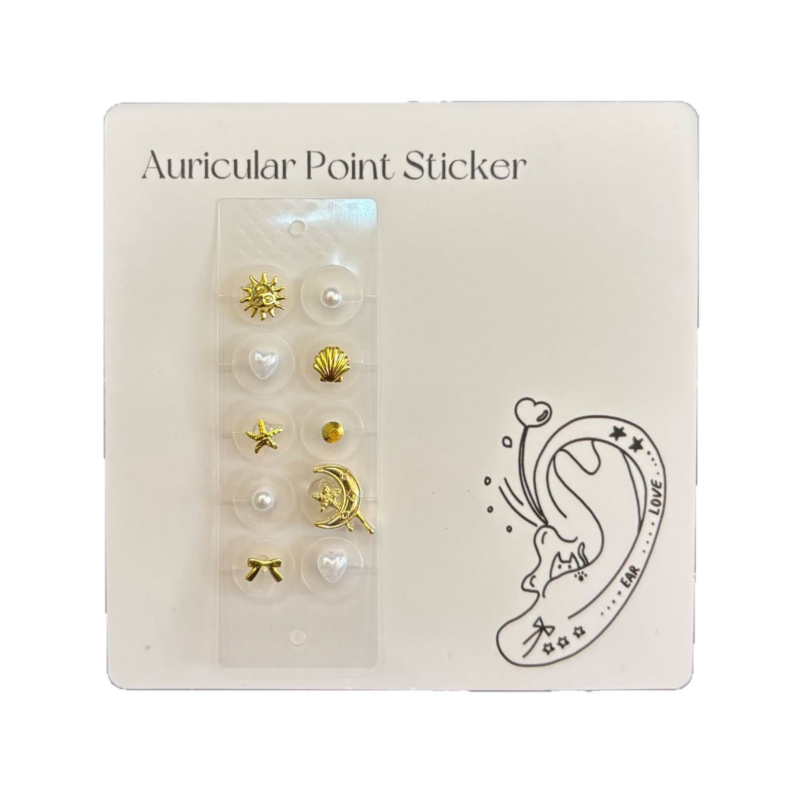 Sheyuwushe's new star and moon earrings for women, light luxury niche fashion ear hole stickers (10 patches) 6