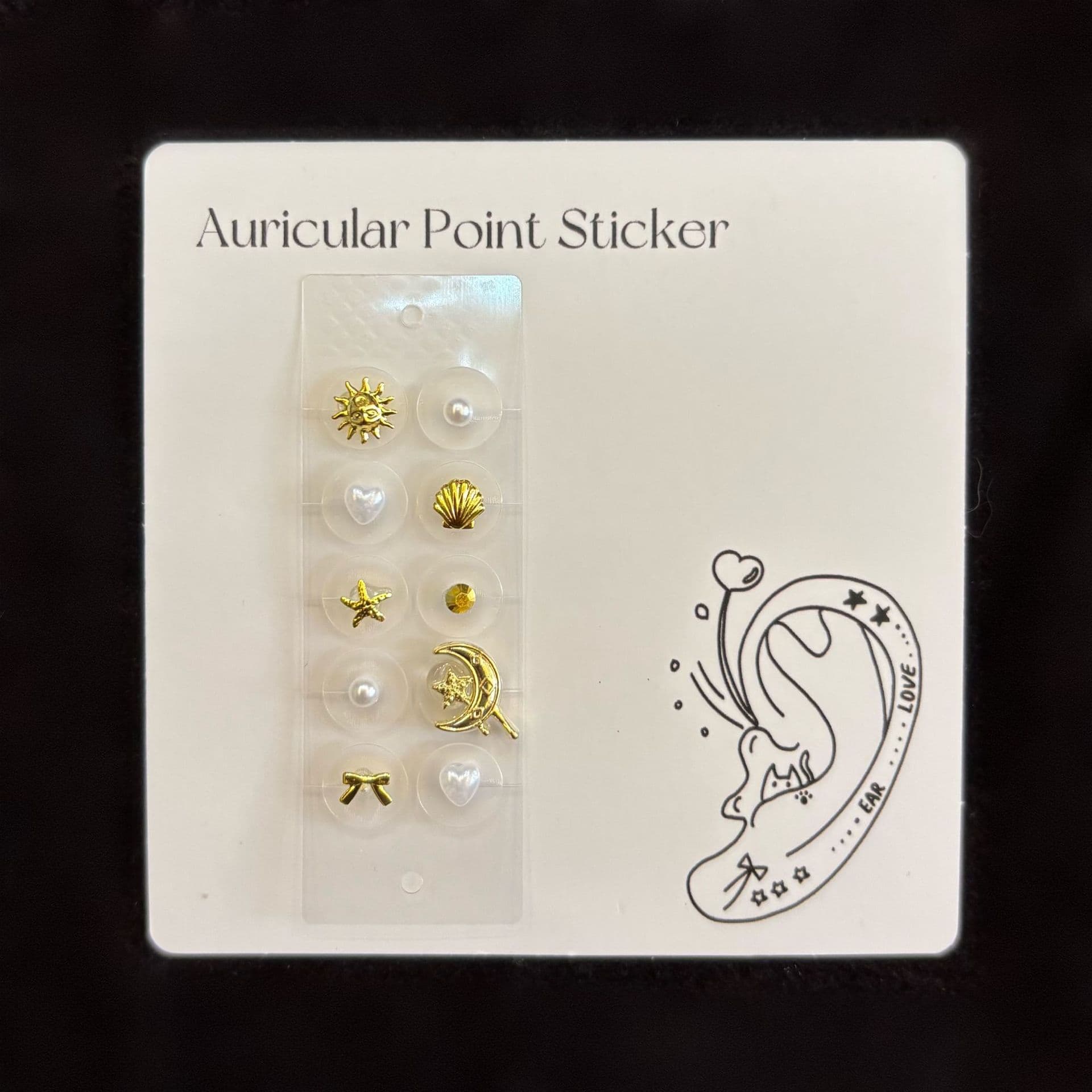 Sheyuwushe's new star and moon earrings for women, light luxury niche fashion ear hole stickers (10 patches) 8