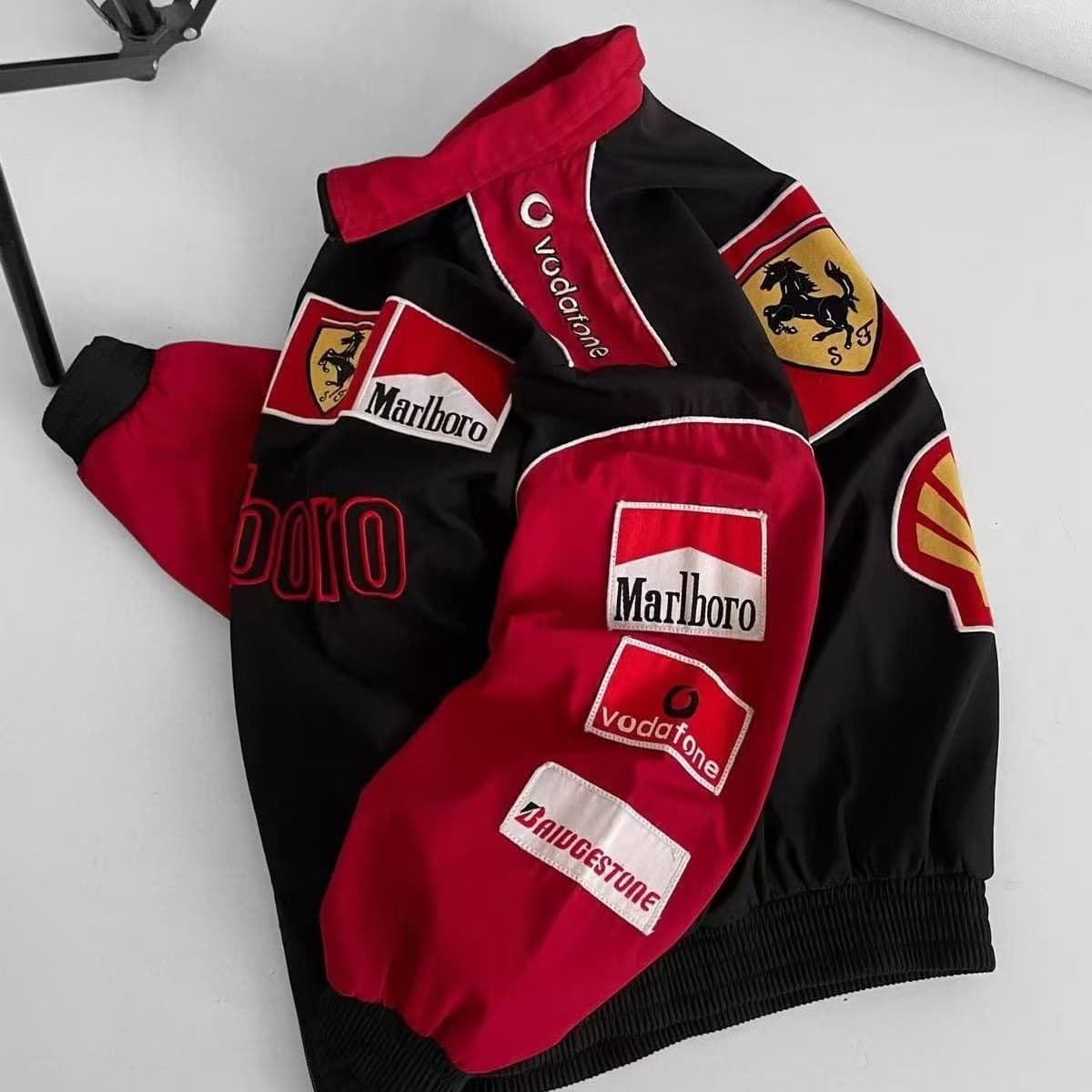 F1 racing suit embroidered jacket Amazon cross-border best-selling retro motorcycle riding jersey plus cotton jacket supports customization 3