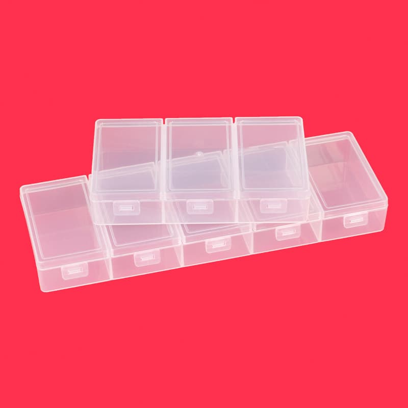 pp plastic 3 grid 5 grid transparent single open lid storage box jewelry hardware tool accessories box electronic components fishing gear box 5