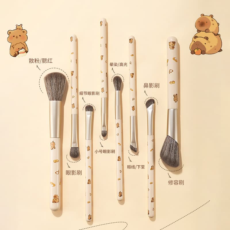 GECOMO makeup brush set, eye shadow, eyeliner, blush, contouring, blending, high-gloss nose shadow, full set of brush makeup tools 5