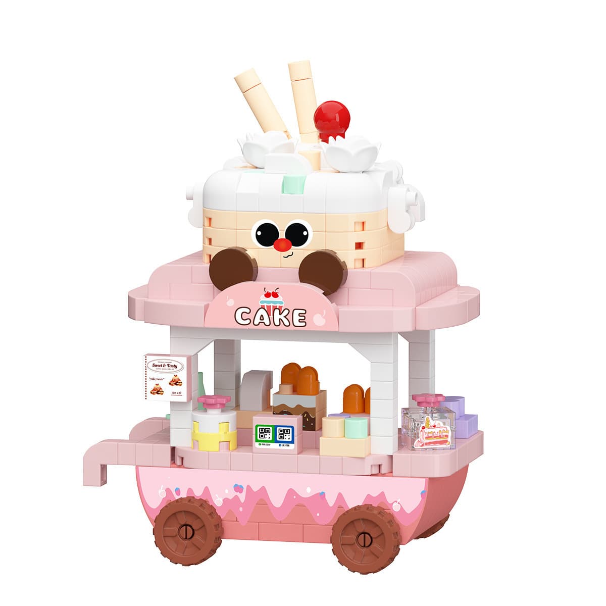Compatible with Lego Stalls, Feast, Stall Cars, City Buildings, Street View Building Blocks, Puzzles, Children’s Toys, Popular Internet Celebrities 6