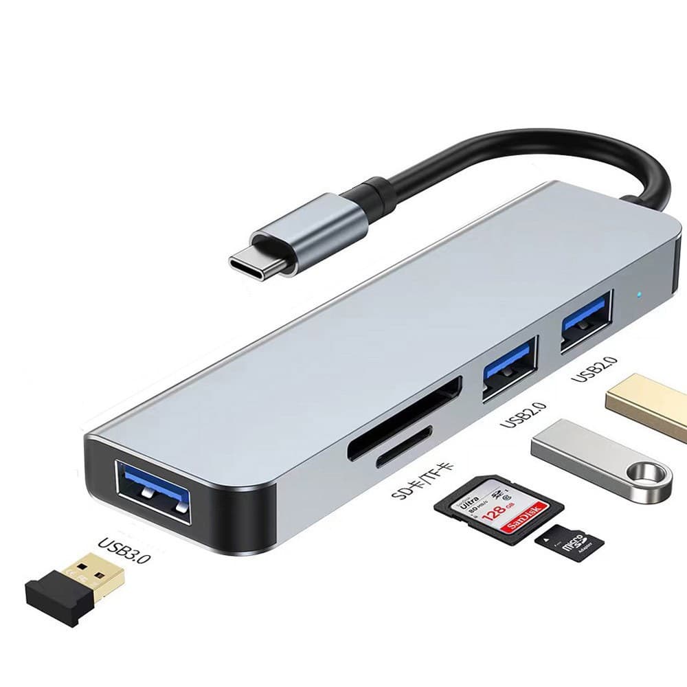 usb3.0 double-head extender high-speed hub 7-port expansion dock splitter multi-function computer docking station 9