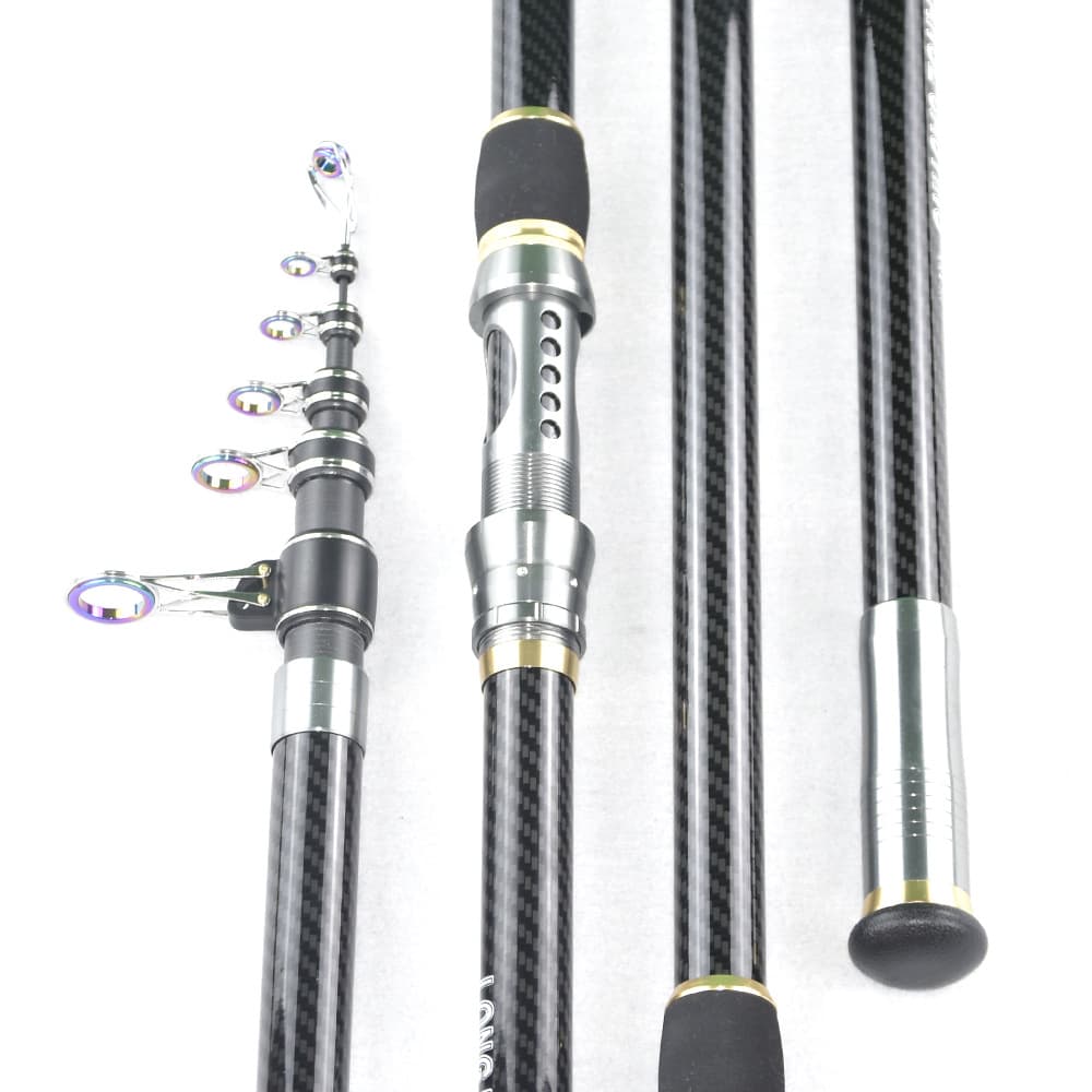 Long Cast King Telescopic Surf Spin Fishing Rod Carbon Fiber Sea Fishing Rod Fast Response Heavy Duty Power 2