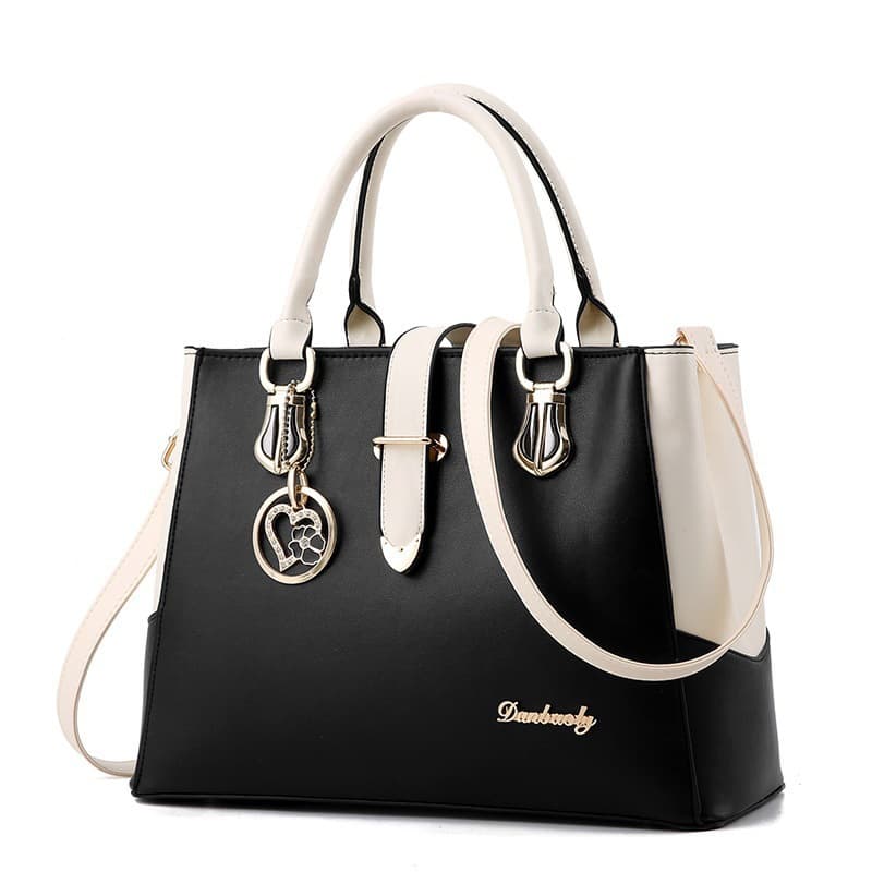 Cross-border wholesale women's handheld tote bag hot-selling women's bag 2022 new color matching PU leather shaped shoulder crossbody bag 2