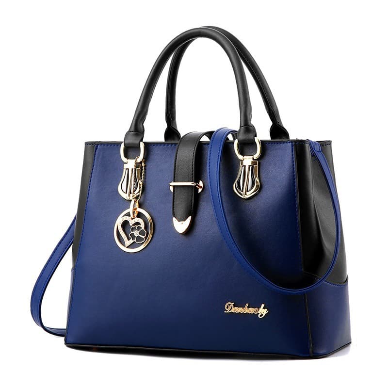 Cross-border wholesale women's handheld tote bag hot-selling women's bag 2022 new color matching PU leather shaped shoulder crossbody bag 4