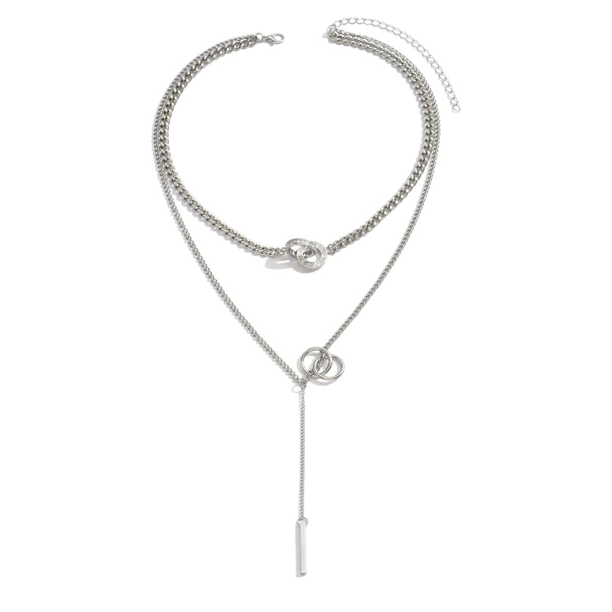 Cross-border jewelry imitation pearl necklace women's love pendant multi-layered necklace simple fashion clavicle chain choker 9