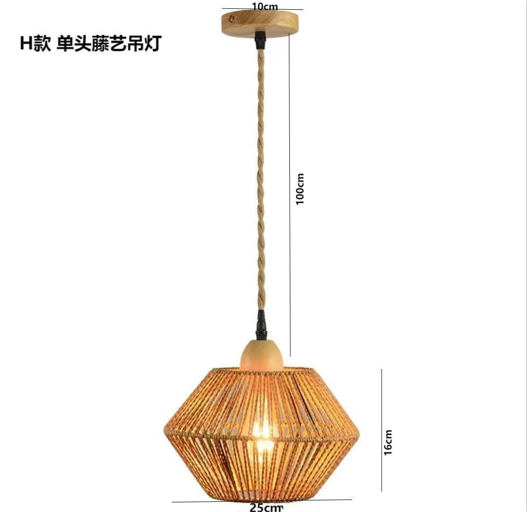 Plug-in bamboo wall lamp wooden art tea room bed and breakfast lamp Japanese rattan retro creative wabi-sabi style bedroom wall lamp 8