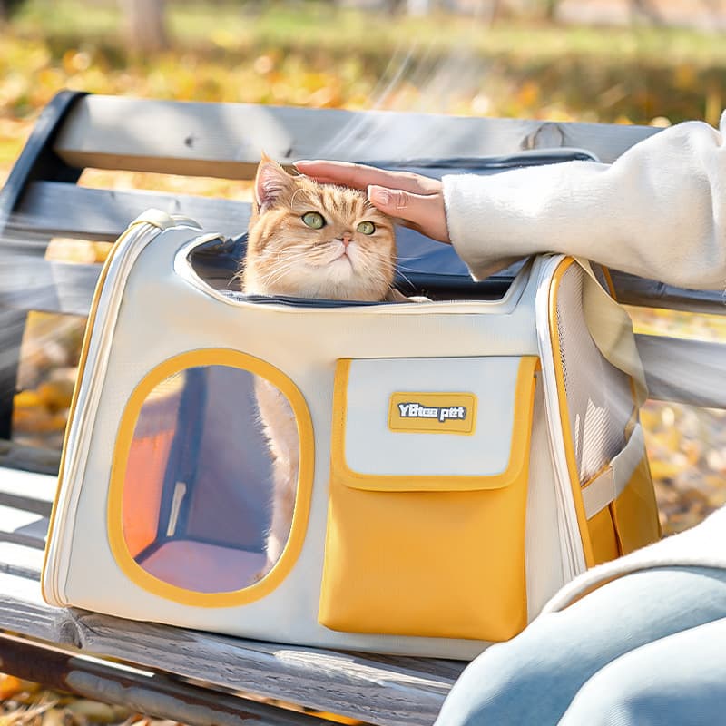 Cat bag, outdoor portable bag, cat cage backpack, space capsule portable pet cat bag, small dog breathable bag 5
