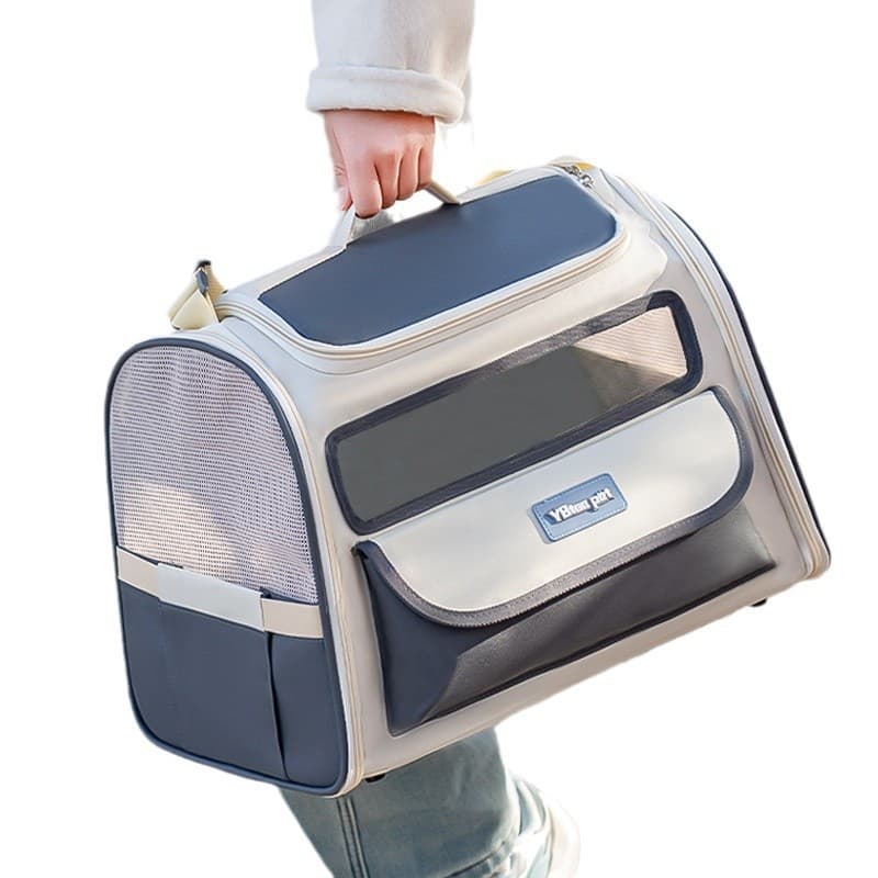 Cat bag, outdoor portable bag, cat cage backpack, space capsule portable pet cat bag, small dog breathable bag 6