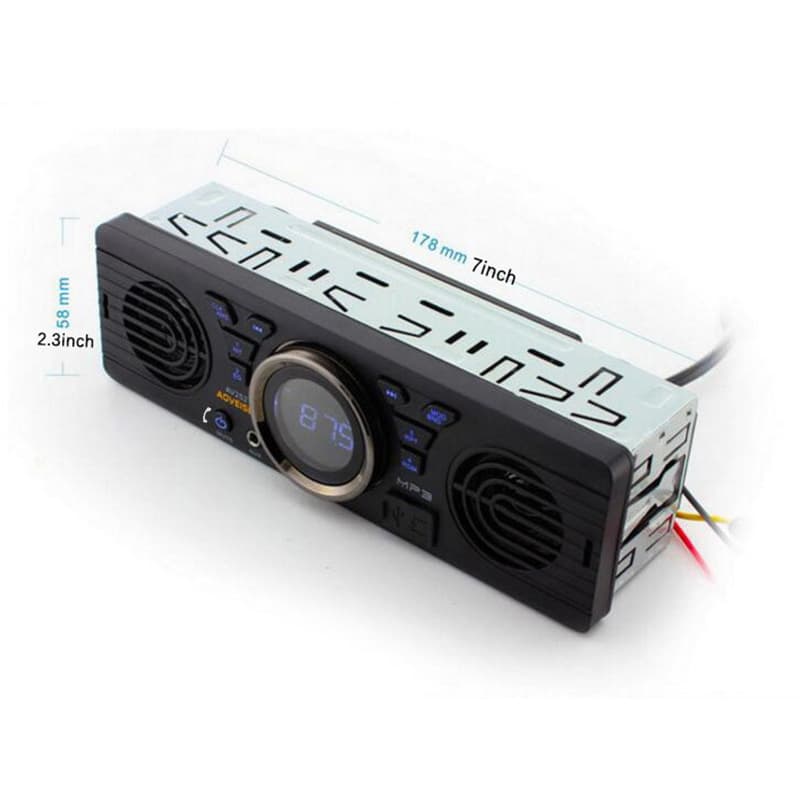 12V car single-pin player car plug-in card MP3 audio radio built-in speaker with Bluetooth host speaker 4