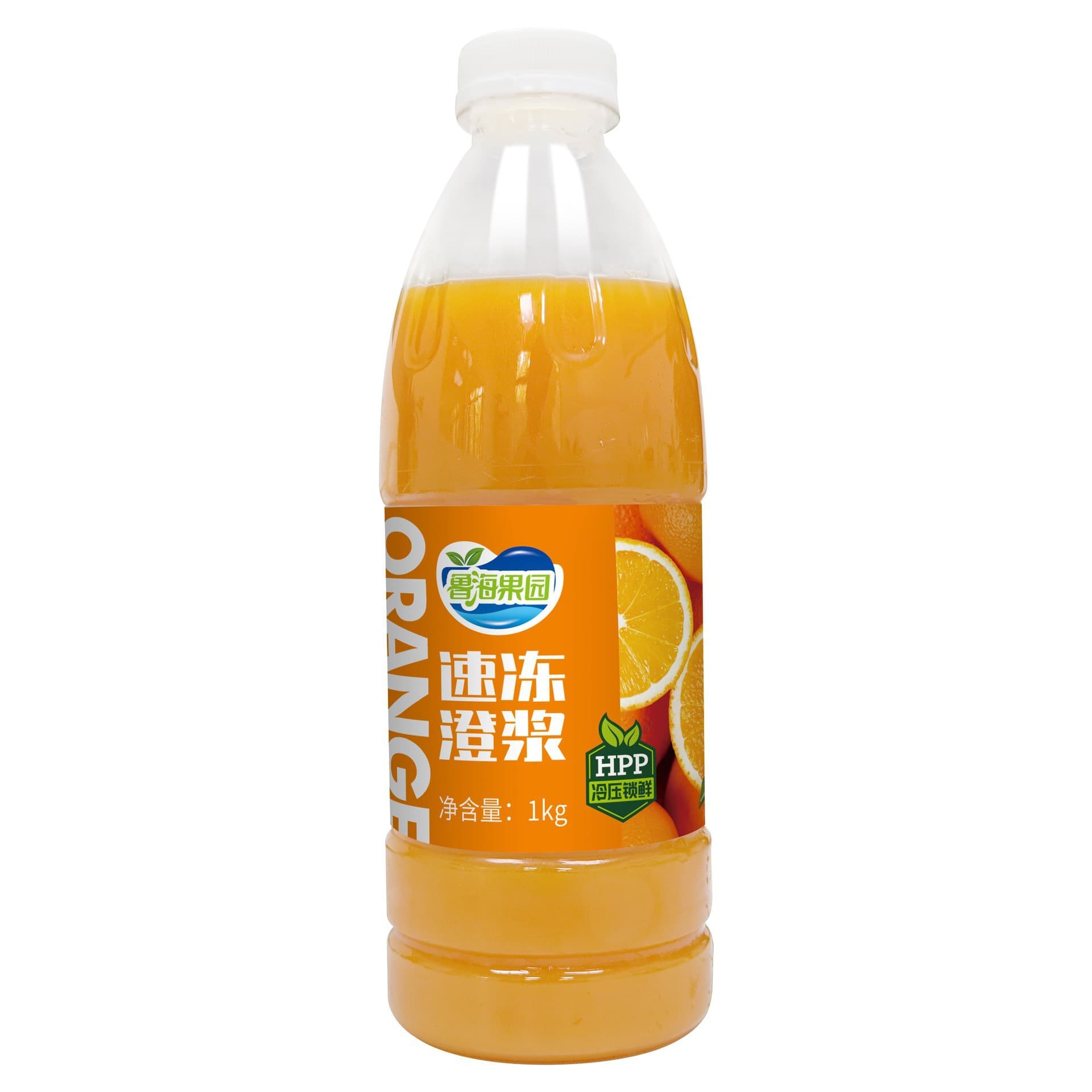 Luhai HPP quick-frozen orange pulp bottled 1kg fruit-free orange juice orange C American sparkling water coffee milk tea raw materials 6