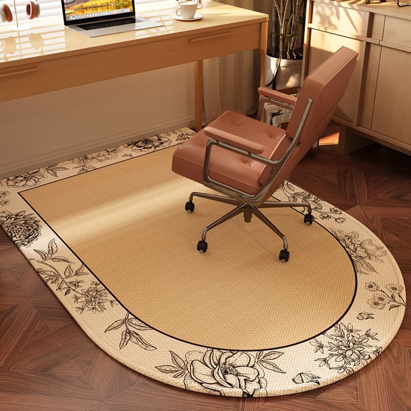 High-end carpet swivel chair floor mat dressing table non-slip study computer chair bedroom floor protection mat silent light luxury 7