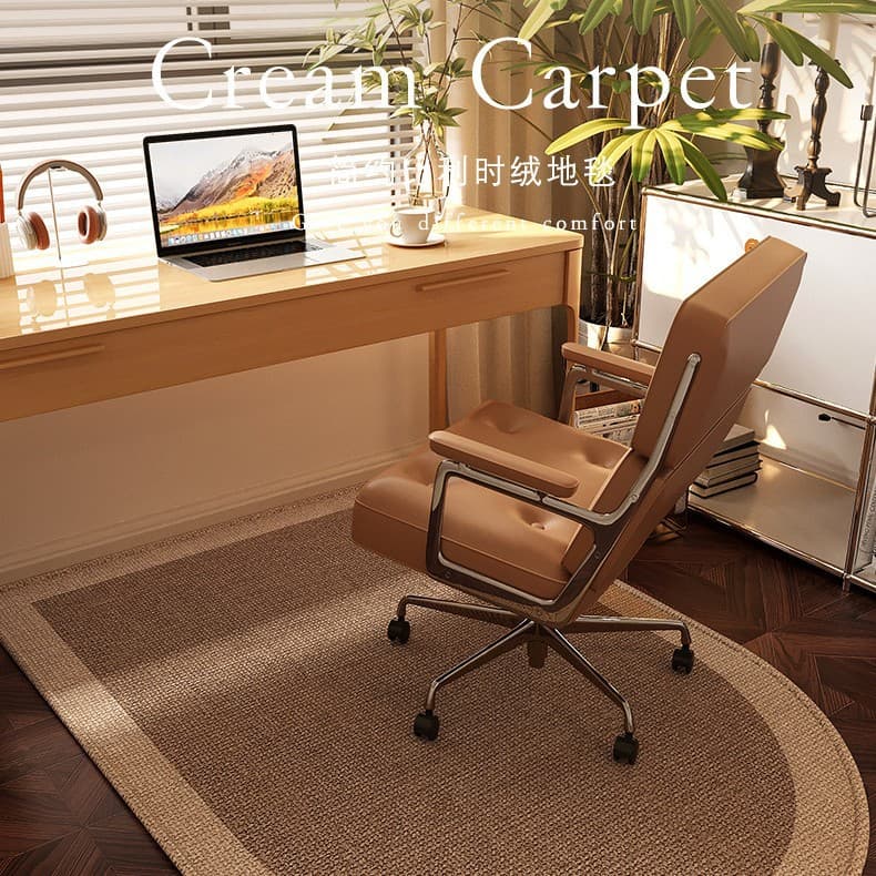 High-end carpet swivel chair floor mat dressing table non-slip study computer chair bedroom floor protection mat silent light luxury 1