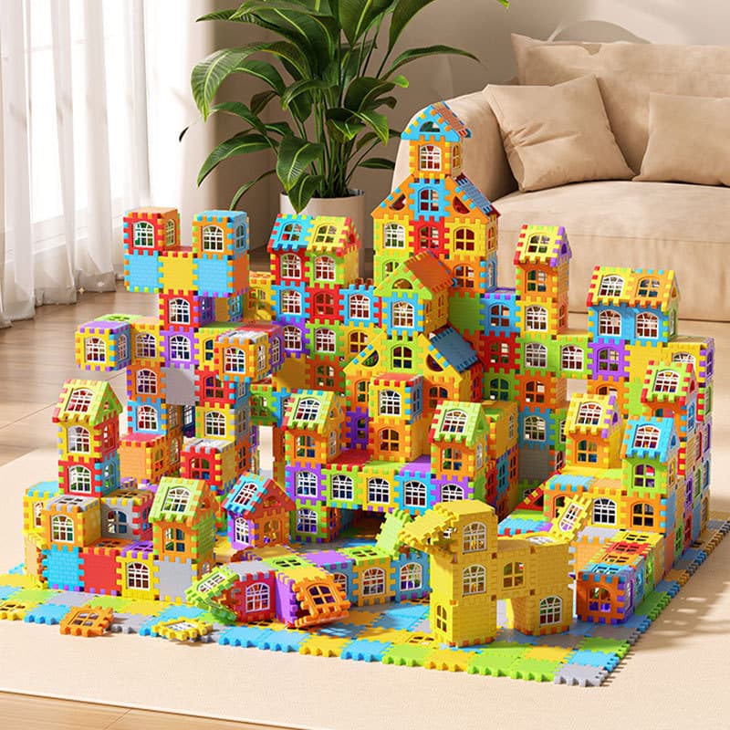 New jigsaw puzzle building house building blocks for children to put together kindergarten toys for boys and girls to play house 3-6 years old 1