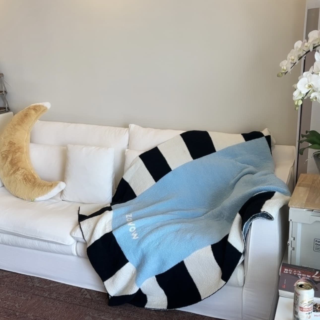 Memphis Plaid Category A Maternal and Infant Grade Half-Edge Velvet Blanket Nap Blanket Antique Style Sofa Blanket Casual Throw Blanket 3