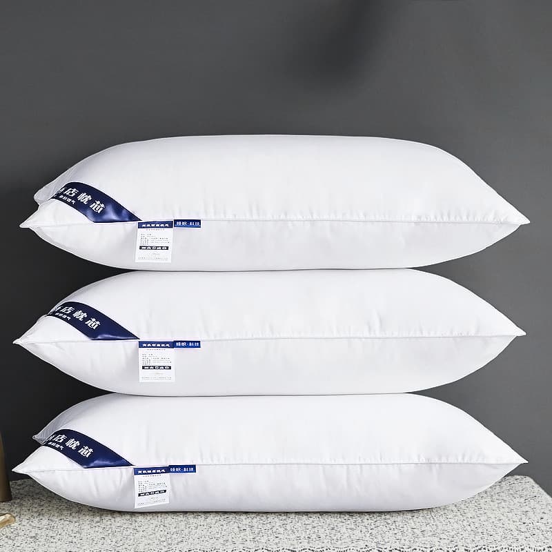 Wholesale hotel's same feather silk pillow for office workers, students, adult sleeping pillows, cervical vertebra neck protection side sleeping pillows 3