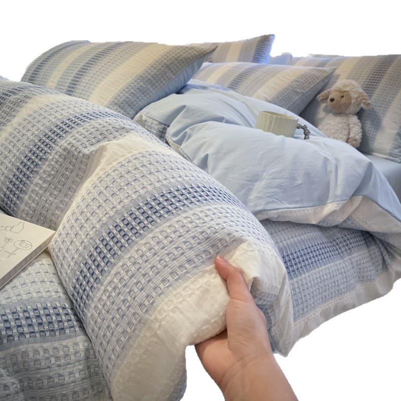 Category A maternal and infant grade 100 cotton bed four-piece set new high-end pure cotton quilt cover sheet sheet and fitted sheet three-piece set 6
